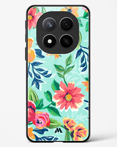Flower Print on Canvas Glass Case Phone Cover (Xiaomi)
