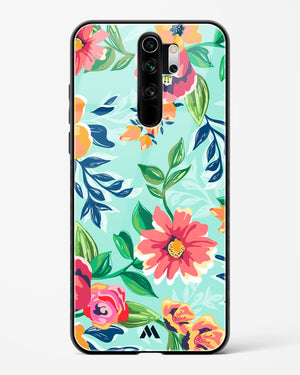 Flower Print on Canvas Glass Case Phone Cover-(Xiaomi)