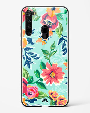 Flower Print on Canvas Glass Case Phone Cover (Xiaomi)