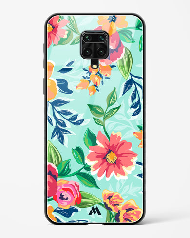 Flower Print on Canvas Glass Case Phone Cover (Xiaomi)