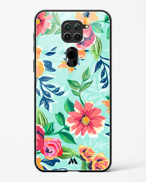 Flower Print on Canvas Glass Case Phone Cover (Xiaomi)