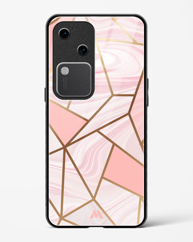 Liquid Marble in Pink Glass Case Phone Cover (Vivo)