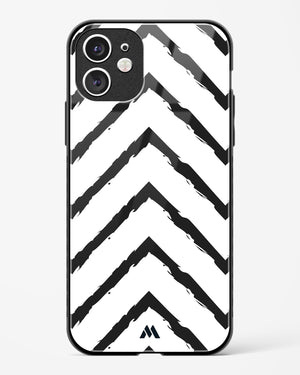 Calligraphic Zig Zags Glass Case Phone Cover-(Apple)
