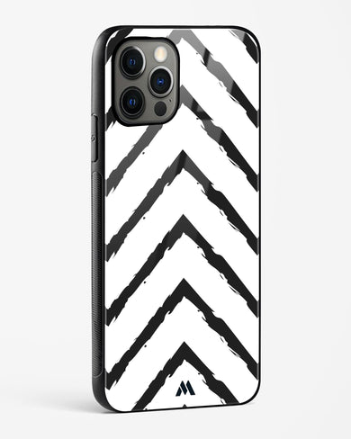 Calligraphic Zig Zags Glass Case Phone Cover (Apple)