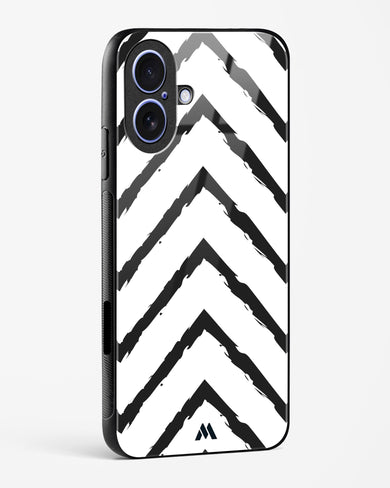 Calligraphic Zig Zags Glass Case Phone Cover (Apple)