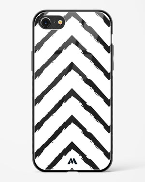 Calligraphic Zig Zags Glass Case Phone Cover-(Apple)
