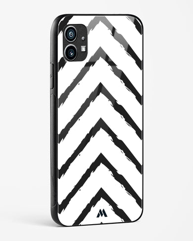Calligraphic Zig Zags Glass Case Phone Cover (Nothing)