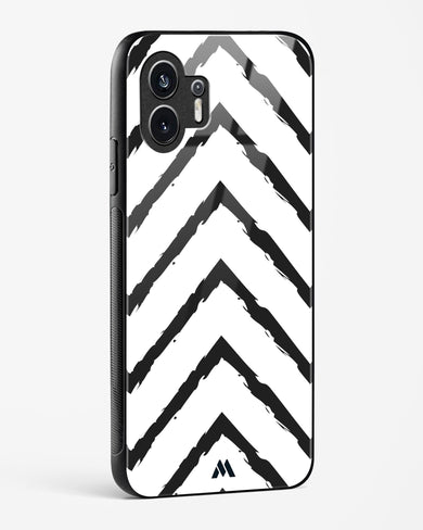 Calligraphic Zig Zags Glass Case Phone Cover (Nothing)