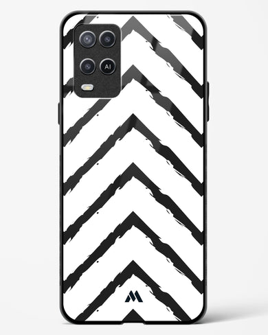 Calligraphic Zig Zags Glass Case Phone Cover (Oppo)