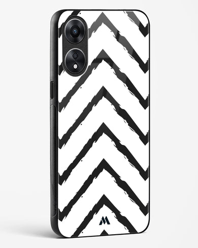 Calligraphic Zig Zags Glass Case Phone Cover (Oppo)