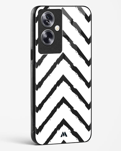 Calligraphic Zig Zags Glass Case Phone Cover (Oppo)