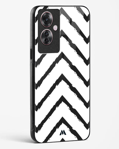 Calligraphic Zig Zags Glass Case Phone Cover (Oppo)