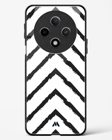 Calligraphic Zig Zags Glass Case Phone Cover (Oppo)