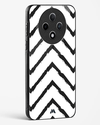Calligraphic Zig Zags Glass Case Phone Cover (Oppo)