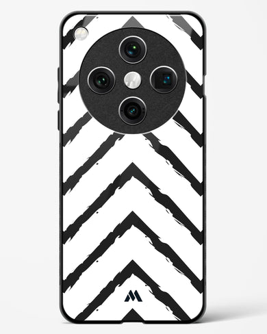 Calligraphic Zig Zags Glass Case Phone Cover (Oppo)