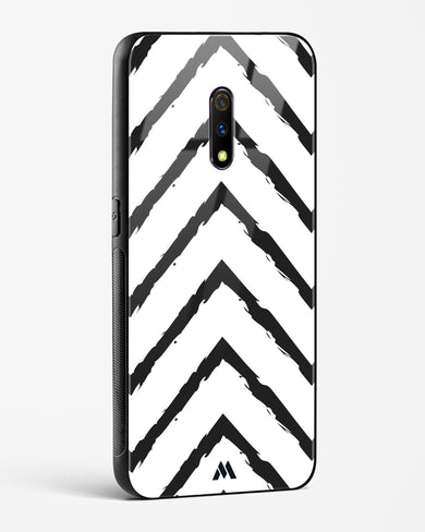 Calligraphic Zig Zags Glass Case Phone Cover (Oppo)