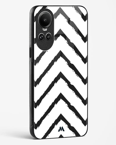 Calligraphic Zig Zags Glass Case Phone Cover (Oppo)