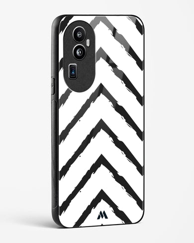 Calligraphic Zig Zags Glass Case Phone Cover (Oppo)