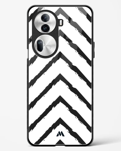 Calligraphic Zig Zags Glass Case Phone Cover (Oppo)