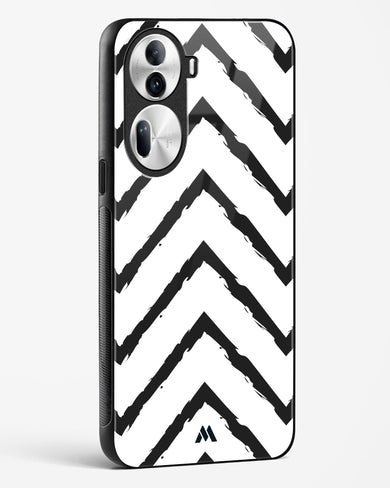 Calligraphic Zig Zags Glass Case Phone Cover (Oppo)