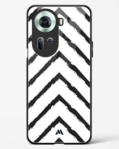 Calligraphic Zig Zags Glass Case Phone Cover (Oppo)