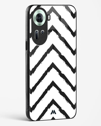 Calligraphic Zig Zags Glass Case Phone Cover (Oppo)