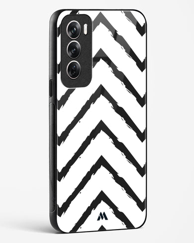 Calligraphic Zig Zags Glass Case Phone Cover (Oppo)