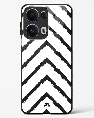 Calligraphic Zig Zags Glass Case Phone Cover (Oppo)