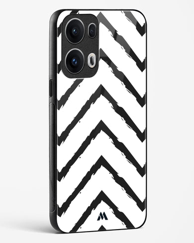Calligraphic Zig Zags Glass Case Phone Cover (Oppo)