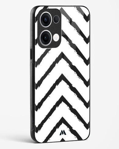 Calligraphic Zig Zags Glass Case Phone Cover (Oppo)