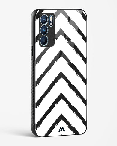 Calligraphic Zig Zags Glass Case Phone Cover (Oppo)