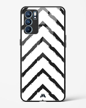 Calligraphic Zig Zags Glass Case Phone Cover (Oppo)