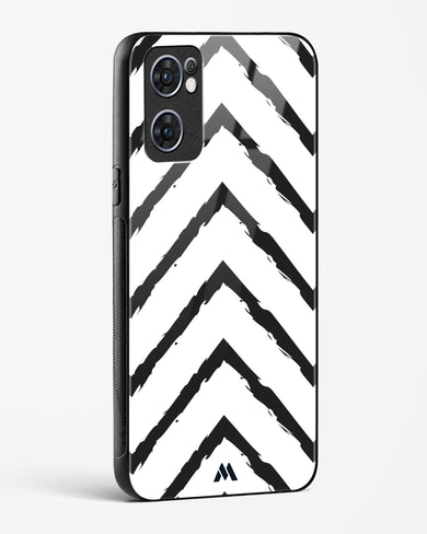 Calligraphic Zig Zags Glass Case Phone Cover (Oppo)