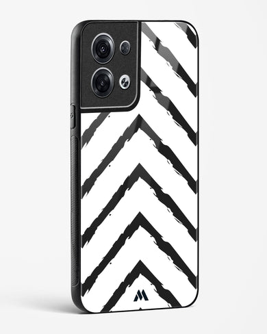 Calligraphic Zig Zags Glass Case Phone Cover (Oppo)