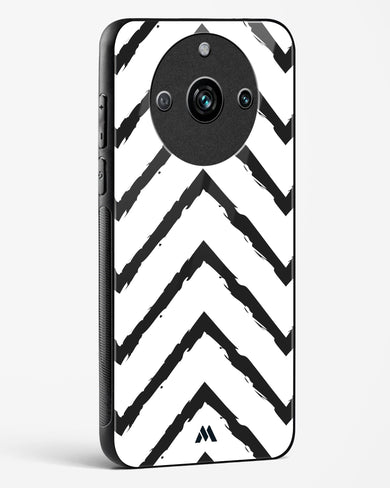 Calligraphic Zig Zags Glass Case Phone Cover-(Realme)