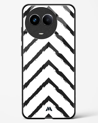 Calligraphic Zig Zags Glass Case Phone Cover (Realme)