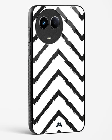 Calligraphic Zig Zags Glass Case Phone Cover (Realme)