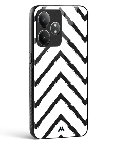 Calligraphic Zig Zags Glass Case Phone Cover (Realme)