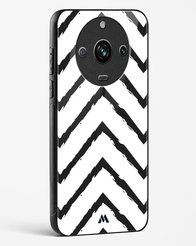 Calligraphic Zig Zags Glass Case Phone Cover-(Realme)