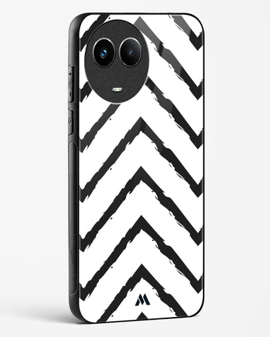 Calligraphic Zig Zags Glass Case Phone Cover (Realme)