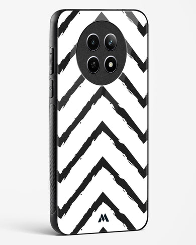 Calligraphic Zig Zags Glass Case Phone Cover (Realme)