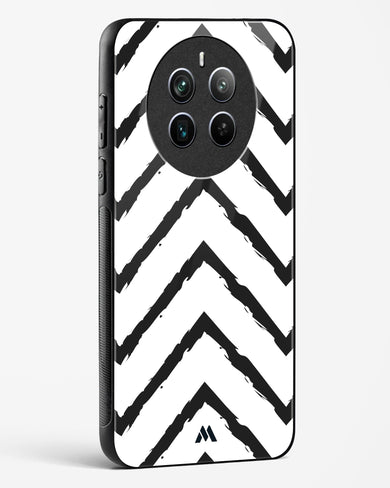 Calligraphic Zig Zags Glass Case Phone Cover (Realme)