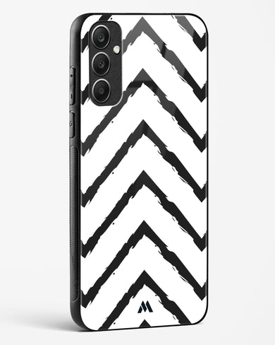 Calligraphic Zig Zags Glass Case Phone Cover (Samsung)