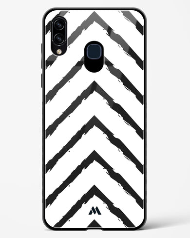 Calligraphic Zig Zags Glass Case Phone Cover (Samsung)