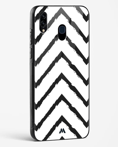 Calligraphic Zig Zags Glass Case Phone Cover-(Samsung)