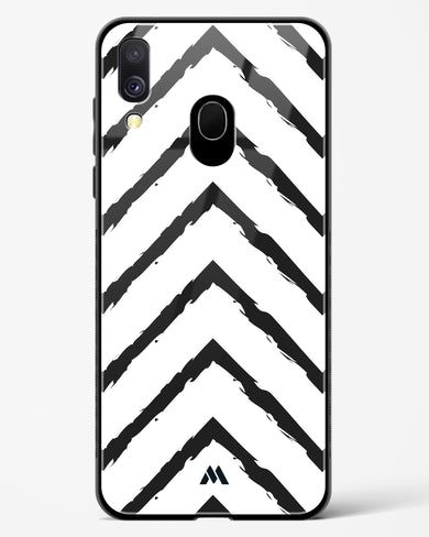 Calligraphic Zig Zags Glass Case Phone Cover-(Samsung)