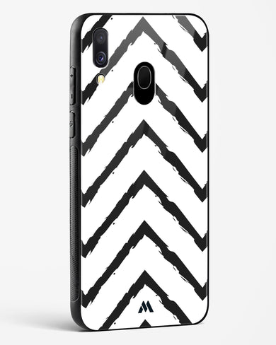 Calligraphic Zig Zags Glass Case Phone Cover-(Samsung)