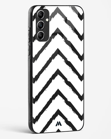 Calligraphic Zig Zags Glass Case Phone Cover-(Samsung)