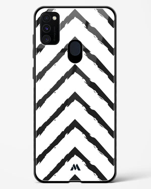 Calligraphic Zig Zags Glass Case Phone Cover (Samsung)