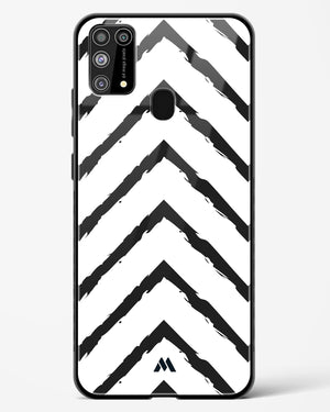 Calligraphic Zig Zags Glass Case Phone Cover-(Samsung)